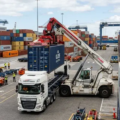 Loading cargo truck